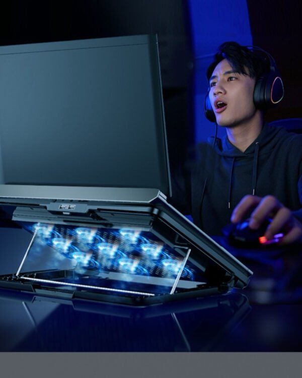 Laptop Stand with 9 Cooling Fans + Selfie Light glasses